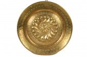 BRASS ALMS PLATE - Late 17th o