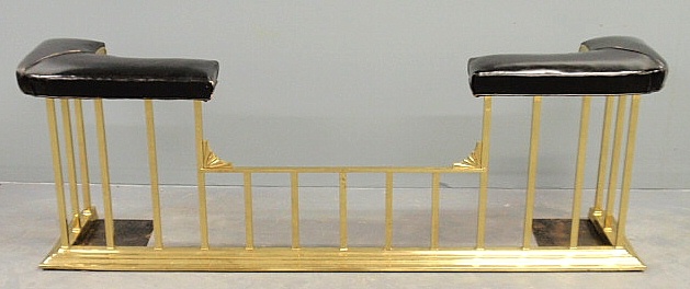 Brass and black leather club