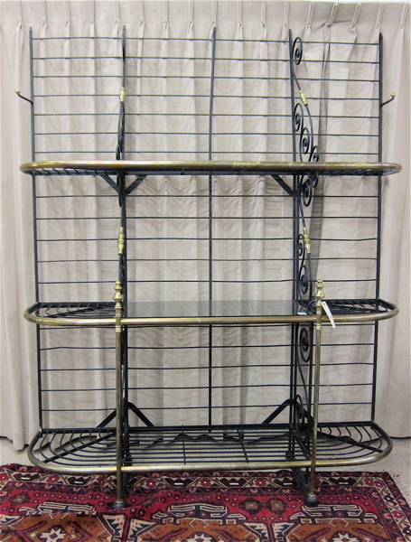 BRASS AND BLACK WROUGHT IRON