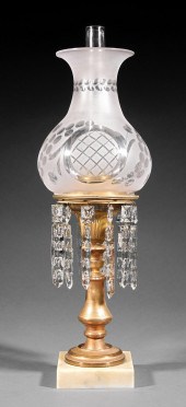 BRASS AND BRONZE SOLAR LAMP, A