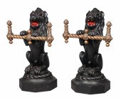 Brass and Cast Iron Lion Rampa