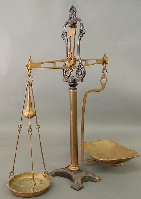 Brass and cast iron scales late