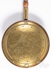BRASS AND COPPER BEDWARMER, 19