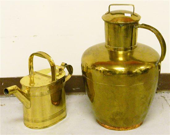 Brass and copper jug  20'' high 