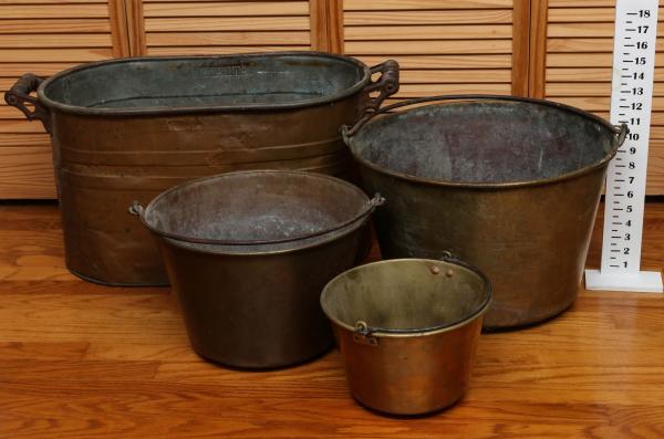 BRASS AND COPPER KETTLES AND BOILER