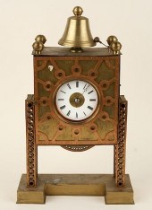 BRASS AND COPPER MANTLE CLOCK