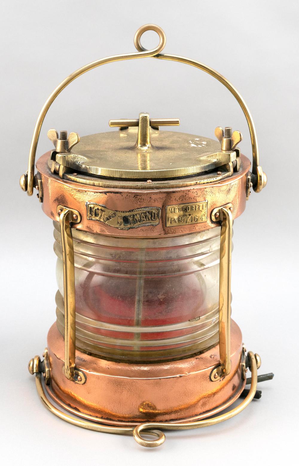 BRASS AND COPPER MASTHEAD LIGHT