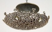 BRASS AND CRYSTAL MID CENTURY