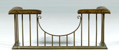 Brass and faux leather club fender,