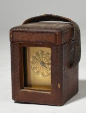 BRASS AND GLASS CARRIAGE CLOCK