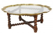 BRASS AND GLASS COFFEE TABLEBr