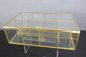 BRASS AND GLASS DISPLAY BOX, V