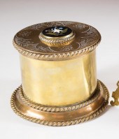 BRASS AND INLAID STONE PERFUME