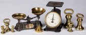BRASS AND IRON COUNTER SCALE,