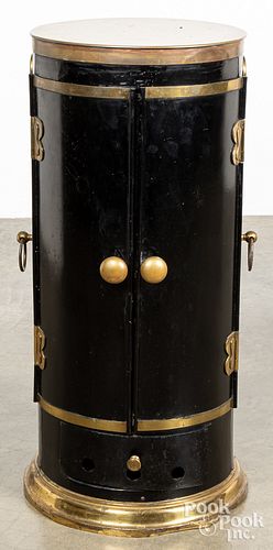 BRASS AND IRON PLATE WARMERBrass