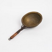 BRASS AND IRON SKIMMER, 18TH C
