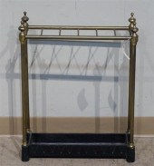 BRASS AND IRON UMBRELLA STANDB
