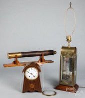 BRASS AND LEATHER BARREL TELES