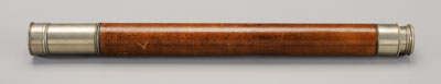 Brass and leather two-draw tel