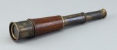 BRASS AND MAHOGANY SPYGLASS EN