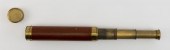 BRASS AND MAHOGANY THREE-DRAW