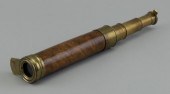 BRASS AND MAHOGANY THREE-DRAW