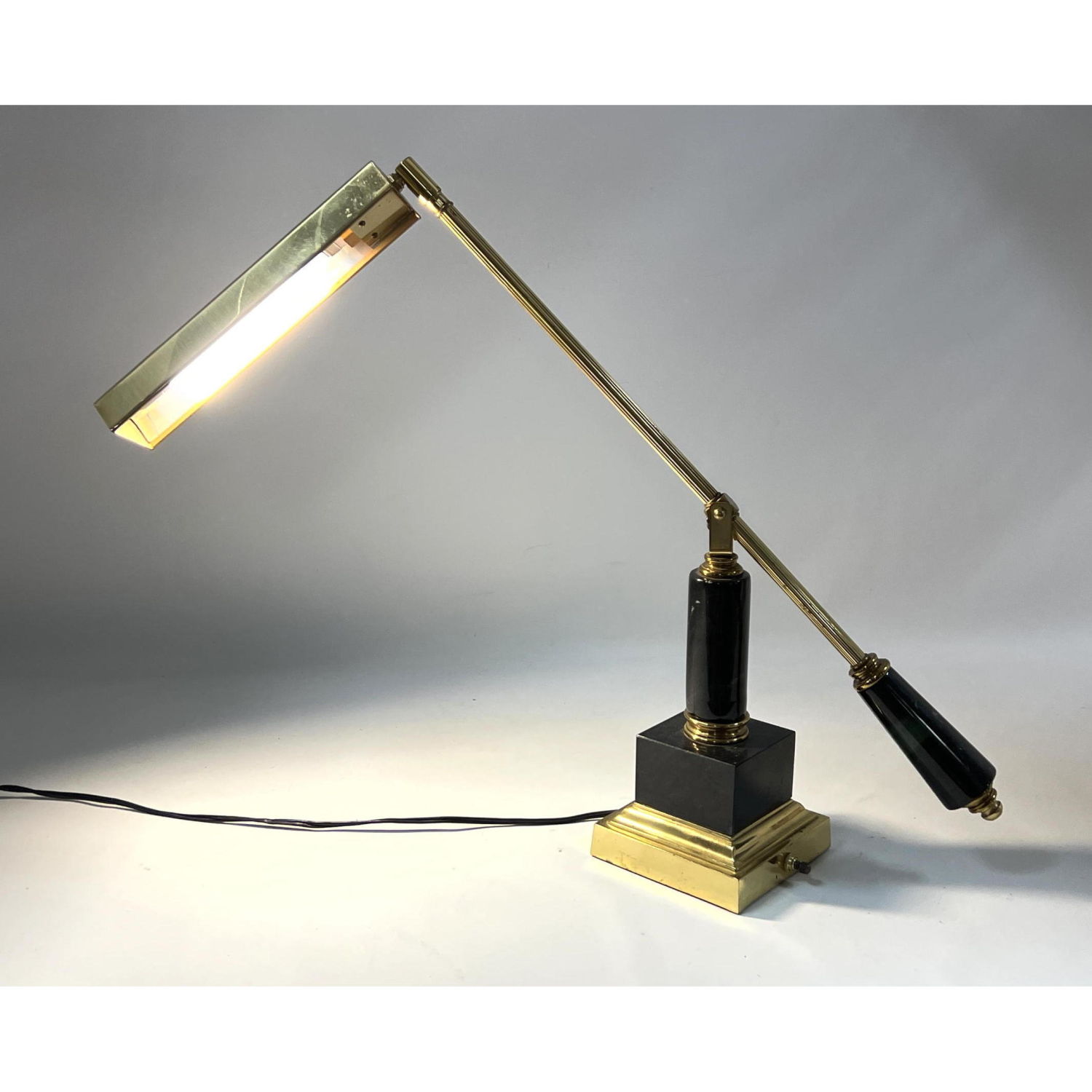 Brass and marble Desk Lamp.