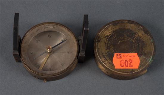 Brass and metal compass 19th