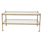 BRASS AND MIRROR GLASS COCKTAI