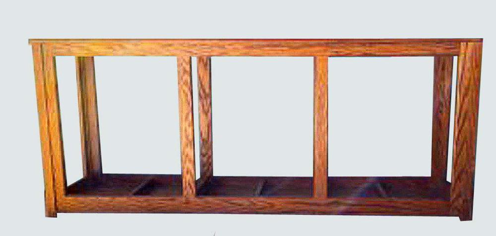 BRASS AND OAK SIX-COMPARTMENT