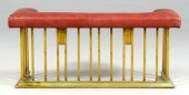Brass and red leather clubman,