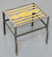 BRASS AND STEEL FIREPLACE LOG