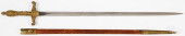 BRASS AND STEEL LODGE SWORD<br