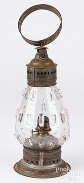 BRASS AND TIN CARRY LANTERN, 1