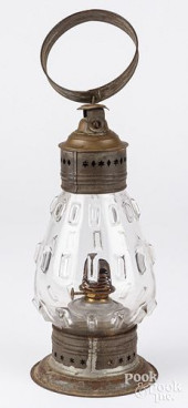 BRASS AND TIN CARRY LANTERN, 1