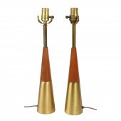 Brass and Walnut Tony Paul For