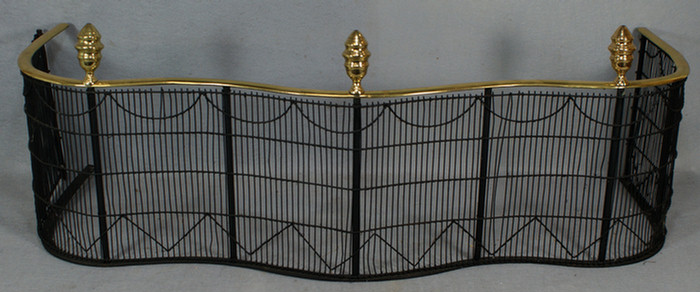 Brass and wirework fireplace