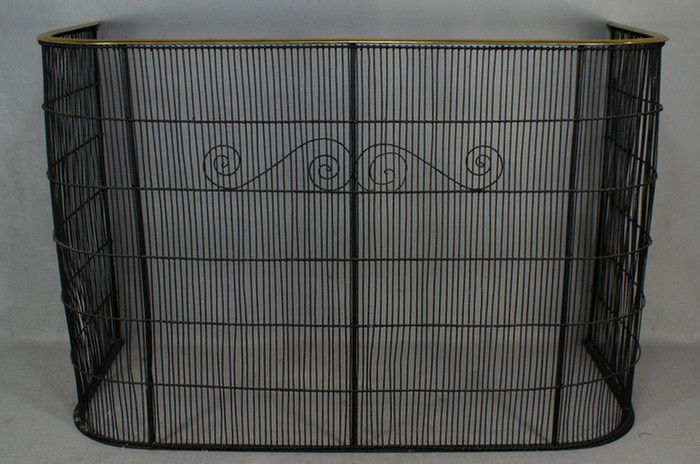 Brass and wirework fireplace