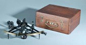 Brass and wood sextant, brass