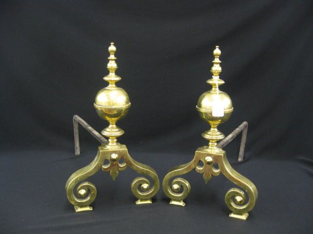 Brass Andirons French style with
