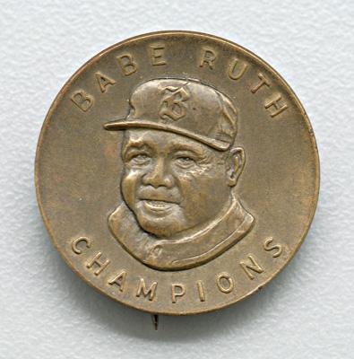 Brass Babe Ruth pin, nicely