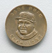 Brass Babe Ruth pin, nicely de