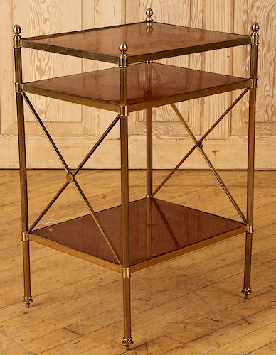 BRASS BAKELITE OCCASIONAL TABLE