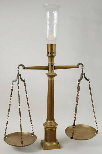 BRASS BALANCE SCALE CANDLE