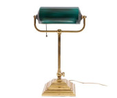 BRASS BANKERS LAMP<br>Weighted