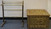 BRASS BAS RELIEF MOUNTED WOOD