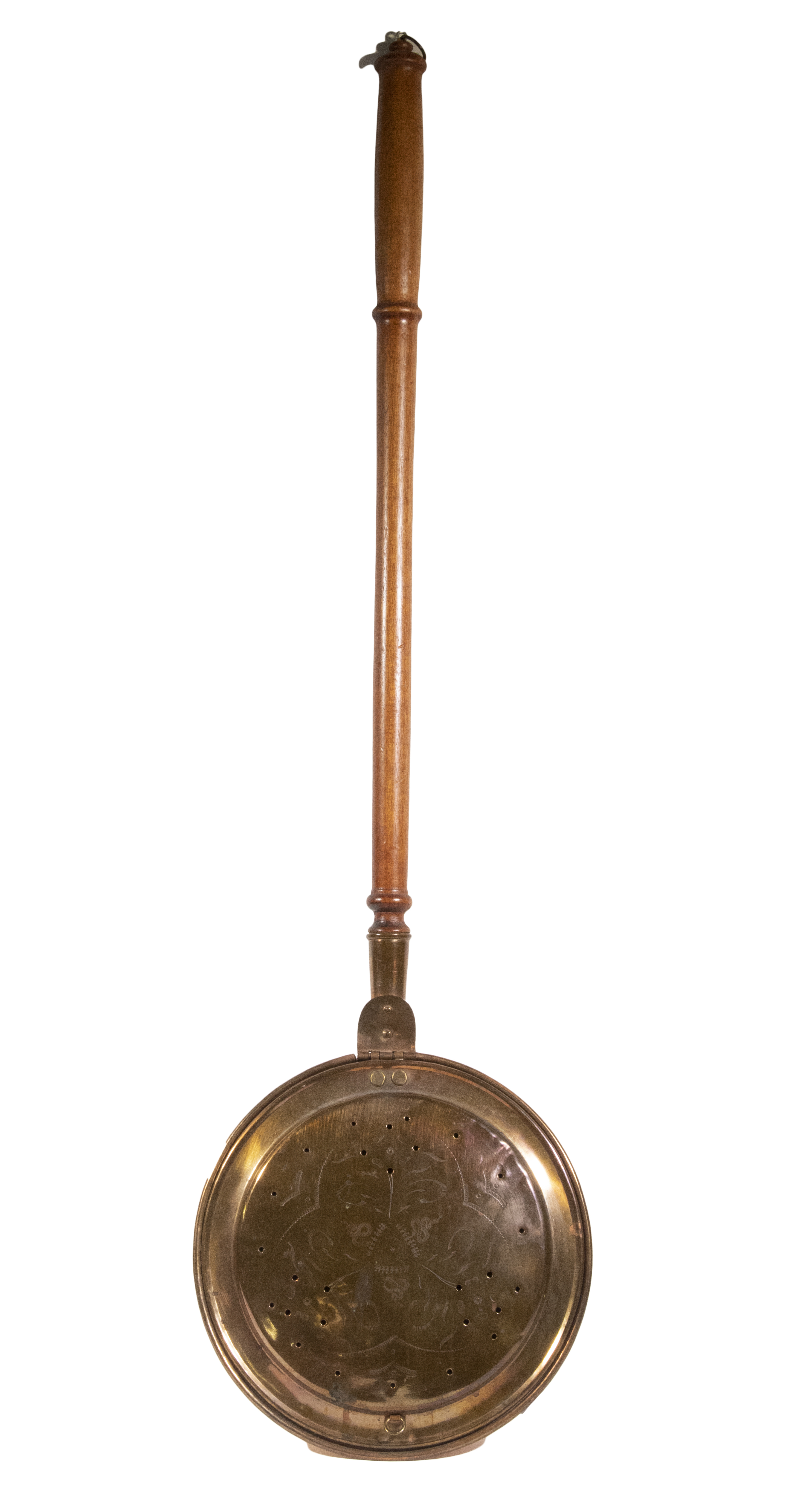 BRASS BED WARMER 19th c. Bed Warmer