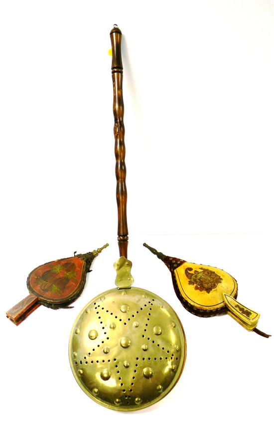Brass bedwarmer with pierced