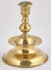 BRASS BELL BASE TAPERSTICK, 17