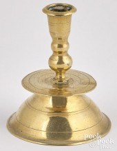 BRASS BELL BASE TAPERSTICK, 17